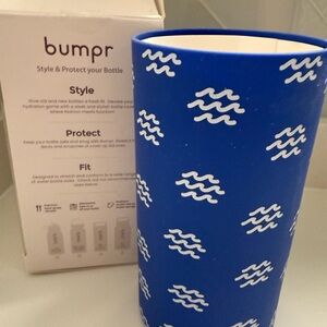 Bumpr Blue Nautical Water Bottle Protector Sleeve